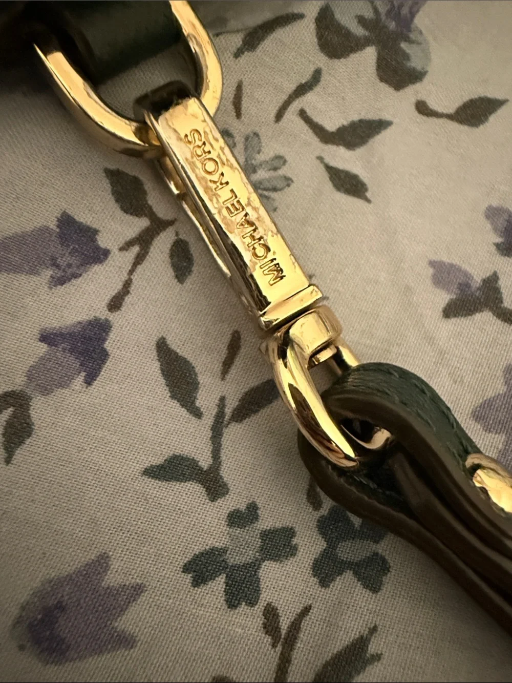 Michael Kors Forest Green Saffiano Leather Wallet with Gold Hardware